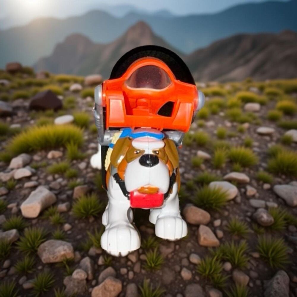 2000 Vintage Fisher Price Rescue Hero’s Wilderness Wind Chill St Bernard Dog